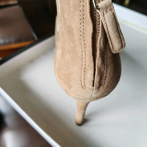 Suede leather pumps used, beige, size 37