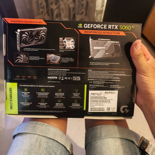 Gigabyte GeForce RTX 5060 Ti 8GB GDDR7 Windforce Max OC graphics card sealed