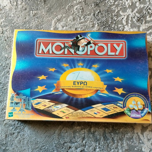 Monopoly euro used, Greek edition with damages