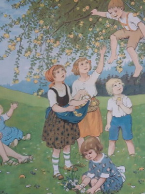 Автентична детска илюстрация Franziska Schenkel в рамка 32×26 см