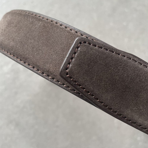 H&M women's suede belt 100cm new, brown with metal buckle