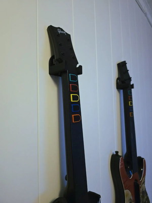Guitar Hero wall mount with logo, made-to-order