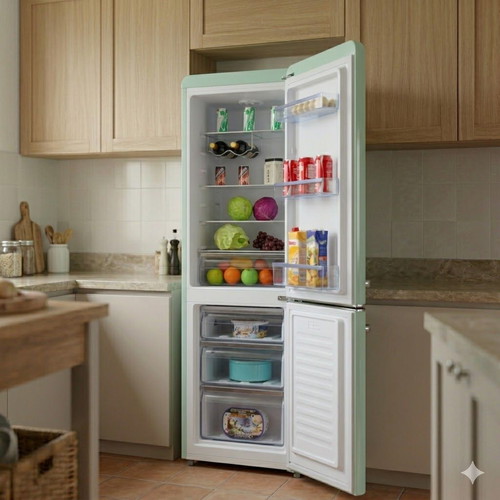 Morris Retro 244lt turquoise refrigerator freezer new