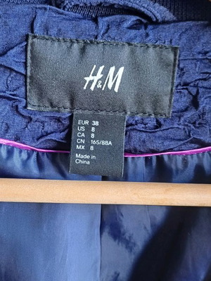 Bomber jacket like new, short, purple, size S-M H&M
