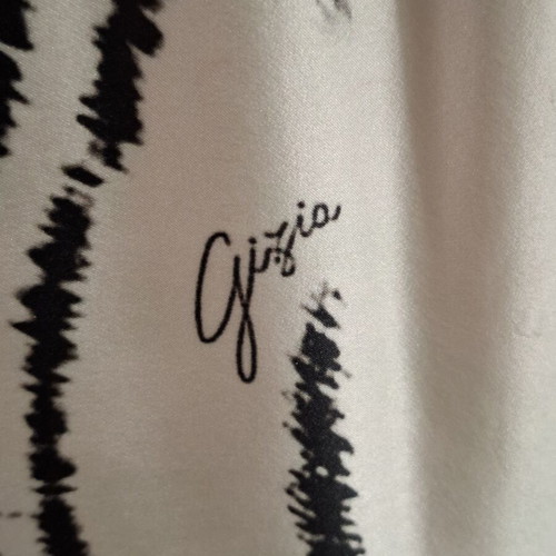 Vintage maxi φόρεμα Gizia με ασπρόμαυρο ζεβρέ μοτίβο