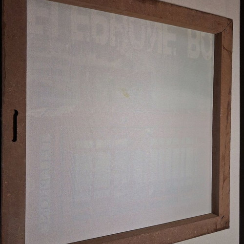 Painting used with wooden frame and canvas, Telephone Box