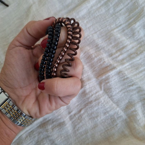 Hair ties used set plastic telefon wire style