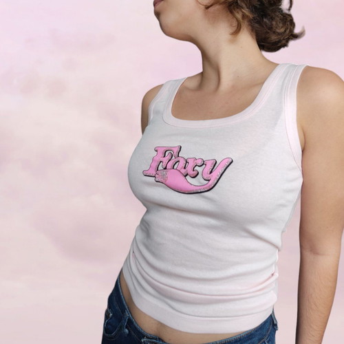 Y2K tank top αφορετό, ροζ, μέγεθος M