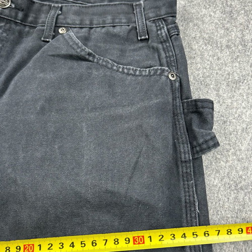 Dickies Carpenter Shorts Black Canvas used W34 Vintage 90s
