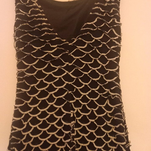 Virgin Prunes mini dress medium black with white details like new