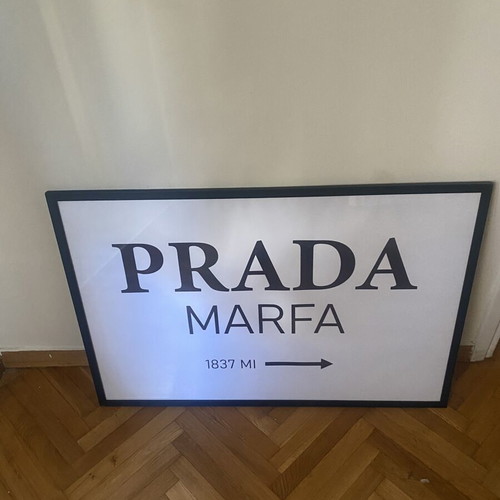 Prada Marfa wall frame 93x63 used with plexiglass
