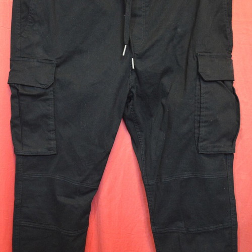 H&M men's pants black size L new Regular Fit Cargo