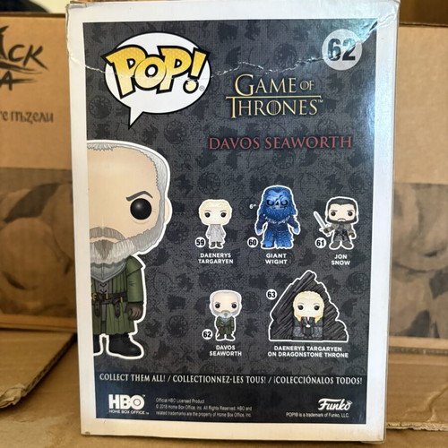 Funko POP Game of Thrones Davos Seaworth vinyl figure like new