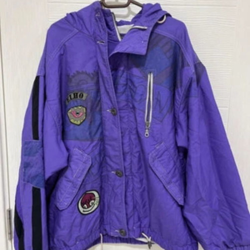 Elho Winter Jacket with Hood Size 42 US14 Purple vintage used