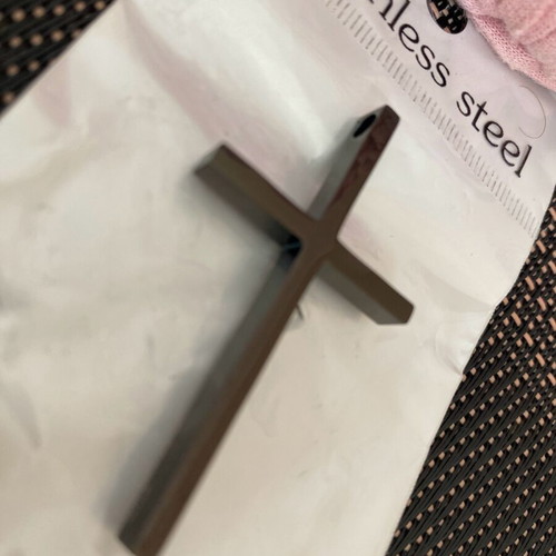 Men's stainless steel cross in black color new