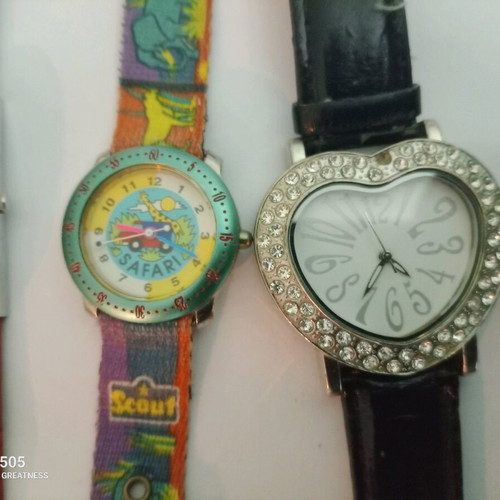 Wristwatches used with wear and two straps