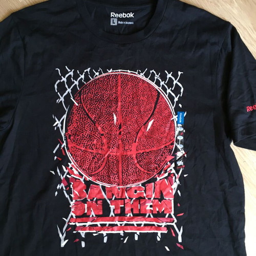 Reebok Bangin' On Them Cotton T-shirt Men size L new, black
