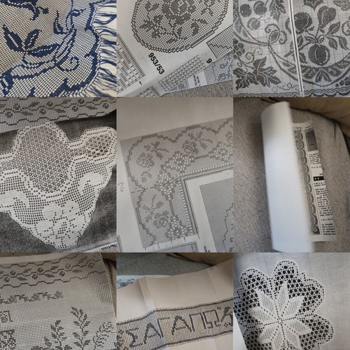 Embroidery patterns set like new, 30 printed designs