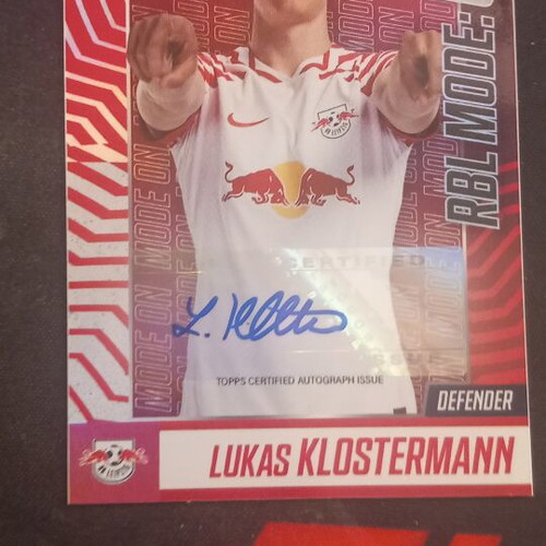 Lukas Klostermann RBL Mode:ON Topps autograph card like new