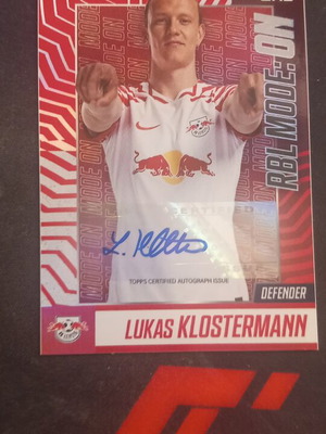 Lukas Klostermann RBL Mode:ON Topps autograph card like new