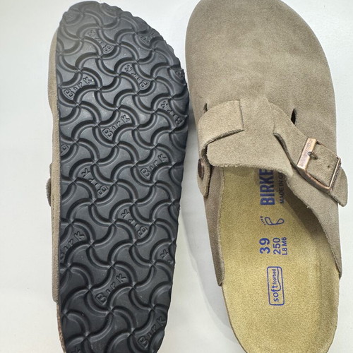 Birkenstock Boston Soft Footbed suede leather slippers size 39, like new