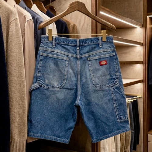 Dickies Carpenter Denim Jort Shorts used, size L W36