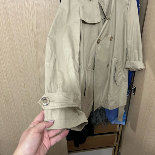 Benetton women's trench coat new, beige, size L
