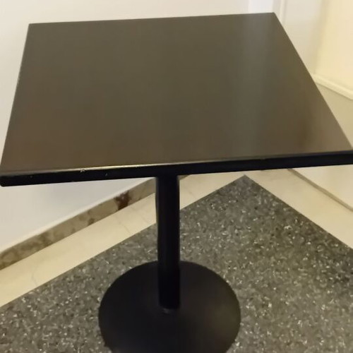 Dining tables set of 9 with metal base and solid wood