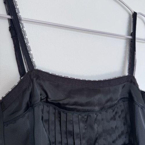 Satin mini dress black like new, size S