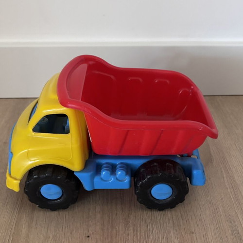 Plastic toy trucks used, pack of 3