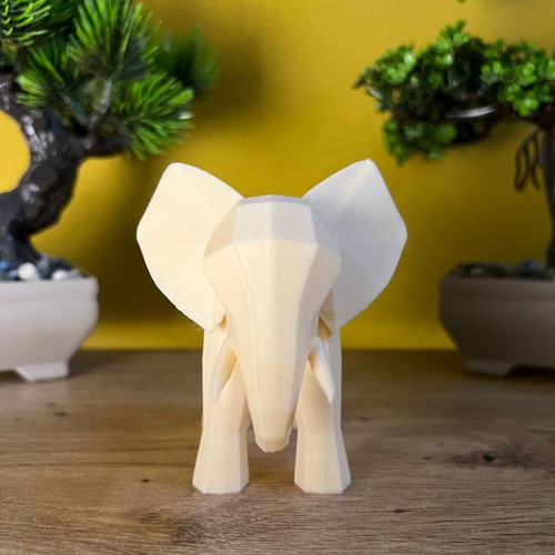 Handmade 3D Printed Low Poly Elephant Minimal Decorative 10x9cm new