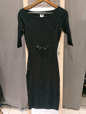 Renato Nicci black dress like new, knitted winter size 38