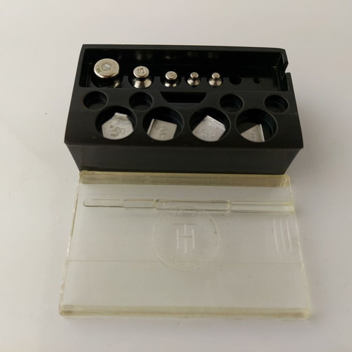 Set of gram weights for apothecary scale used
