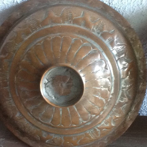 Copper hammered pot like new, vintage 1980