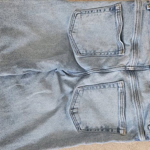 Girls' jeans size 146 like new, light blue, straight modern fit