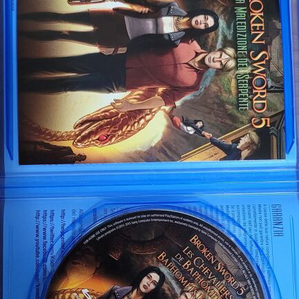 Broken Sword 5 PS4 game, European version
