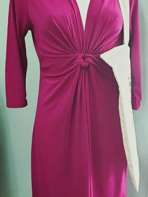 Φόρεμα fuchsia ελληνικής κατασκευής M-L καινούργιο, ροζ