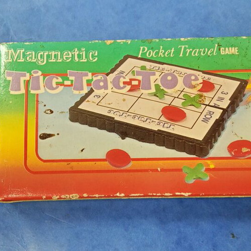 Vintage Magnetic Pocket Tic-Tac-Toe Game Unused, Nounou 90s