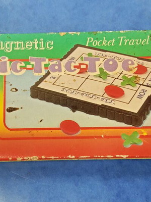 Vintage Magnetic Pocket Tic-Tac-Toe Game Unused, Nounou 90s