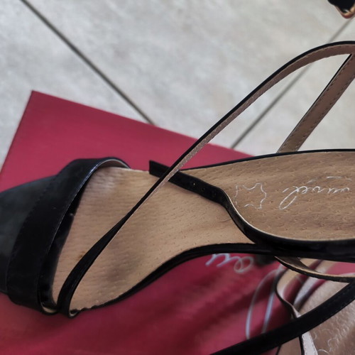 Sandals used, leather insole, size 37, black