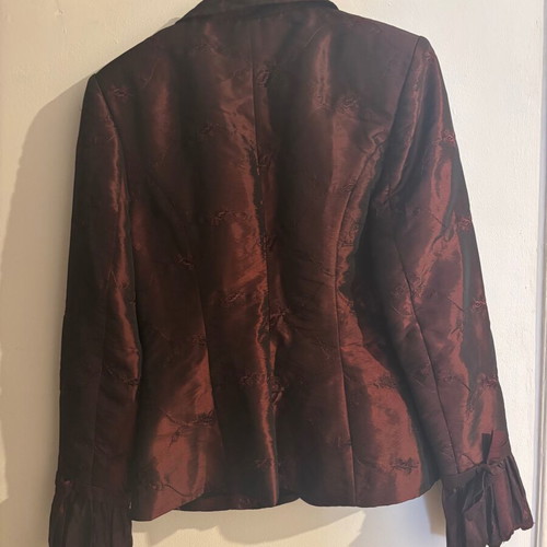 Women's vintage jacket like new, dark burgundy-brown, size XL