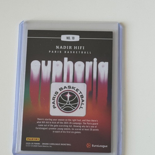 2025-26 Panini Origins EuroLeague Maroon #19 Nadir Hifi 87/199 Euphoria card new