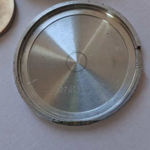 ZARIA Retro pocket watch used, wind-up, gray and silver