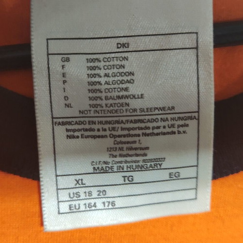 Nike KNVB Netherlands football jersey Ronald de Boer 6, orange
