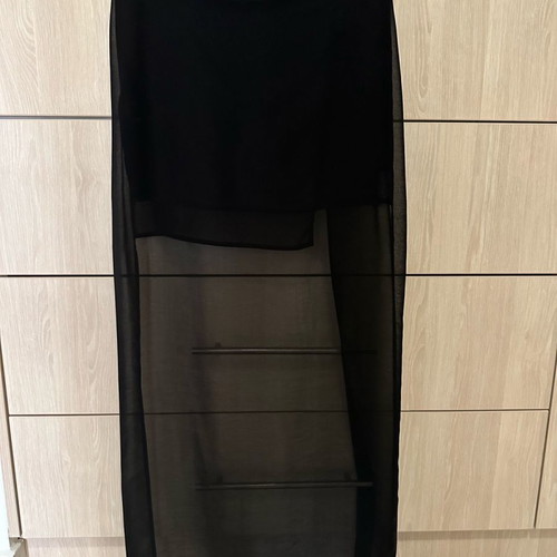 Bershka skirt long back with transparency short front like new, size 36