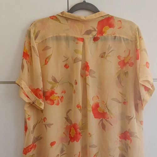 Silk floral shirt, multicolor, XL