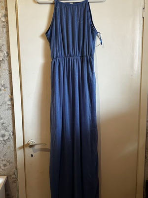 Benissimo blue dress with rhinestones like new, size M