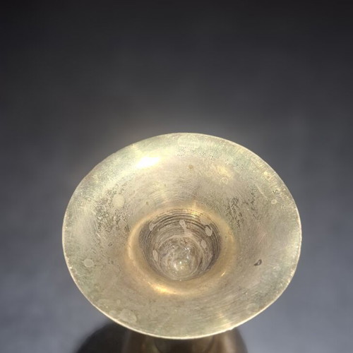 Brass liqueur glass used, vintage style, 100-120 ml