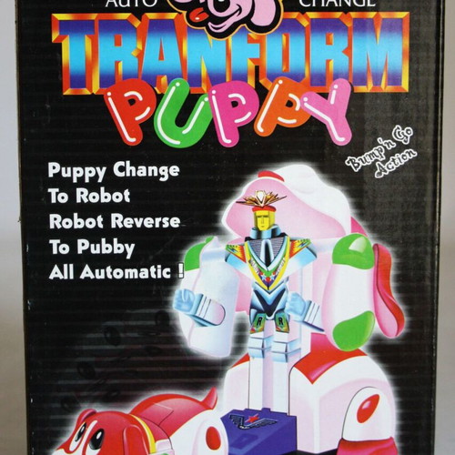 Vintage 90's Auto Change Transform Puppy toy unused