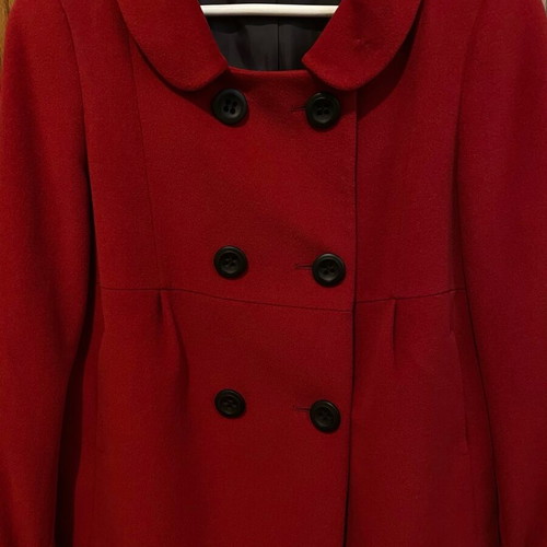 Cortefiel Red Wool Blend Short Jacket like new